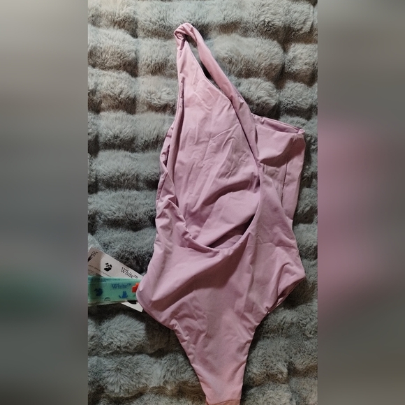 Off-White Lavender One-Piece Swimsuit Sz 42 ( Us M) Rare, sold out every where - Picture 7 of 9